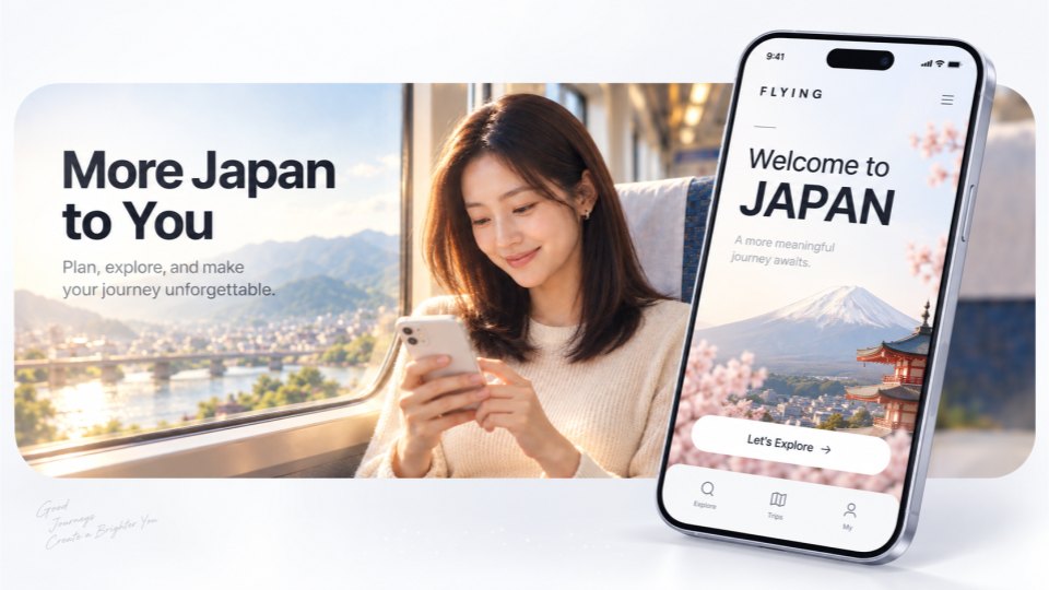移動中にスマートフォンを使う訪日旅行者